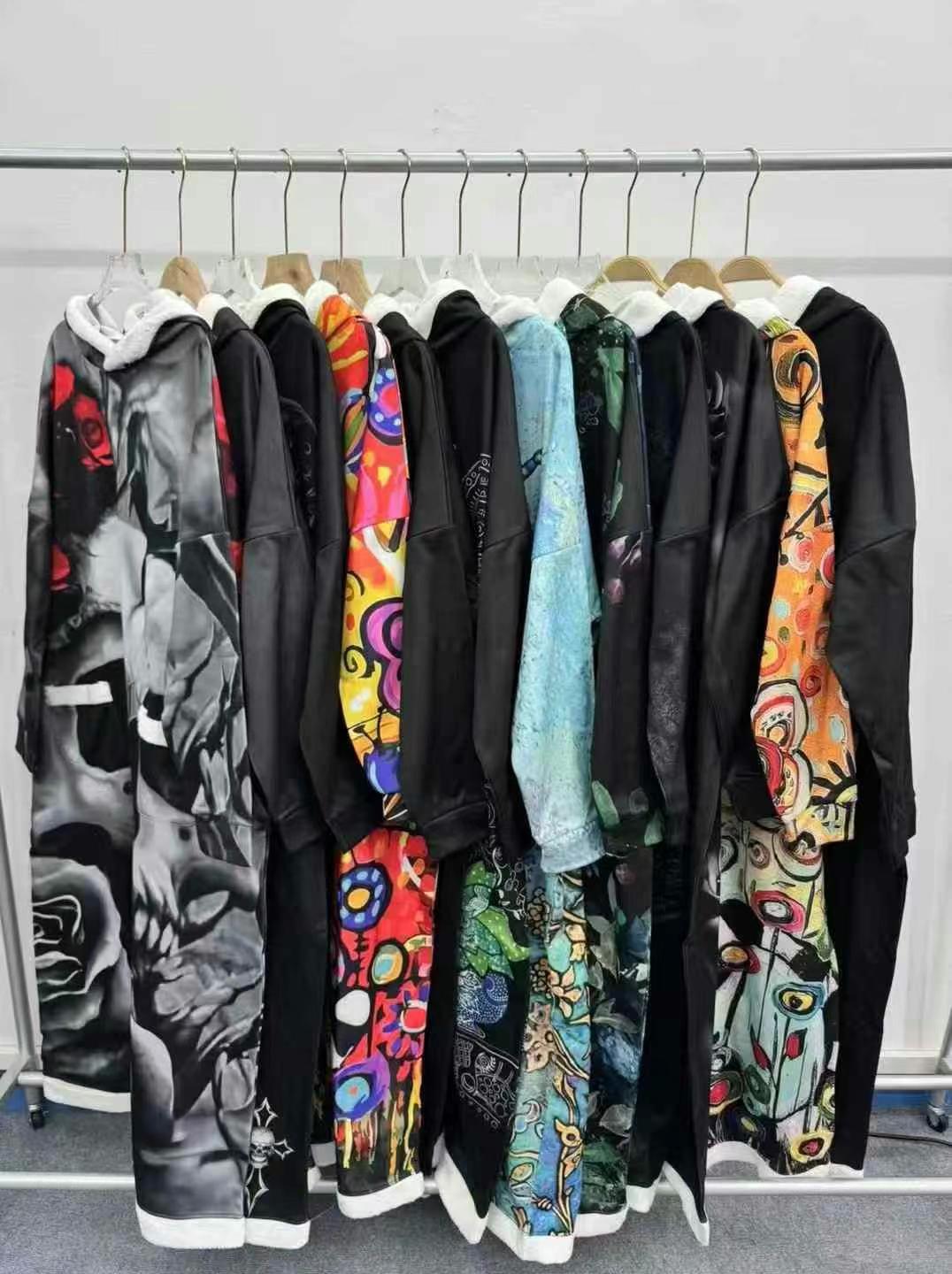 Quote for large-size long plus velvet double-sided printed hooded sweater dress WhatsApp: +8613421336920